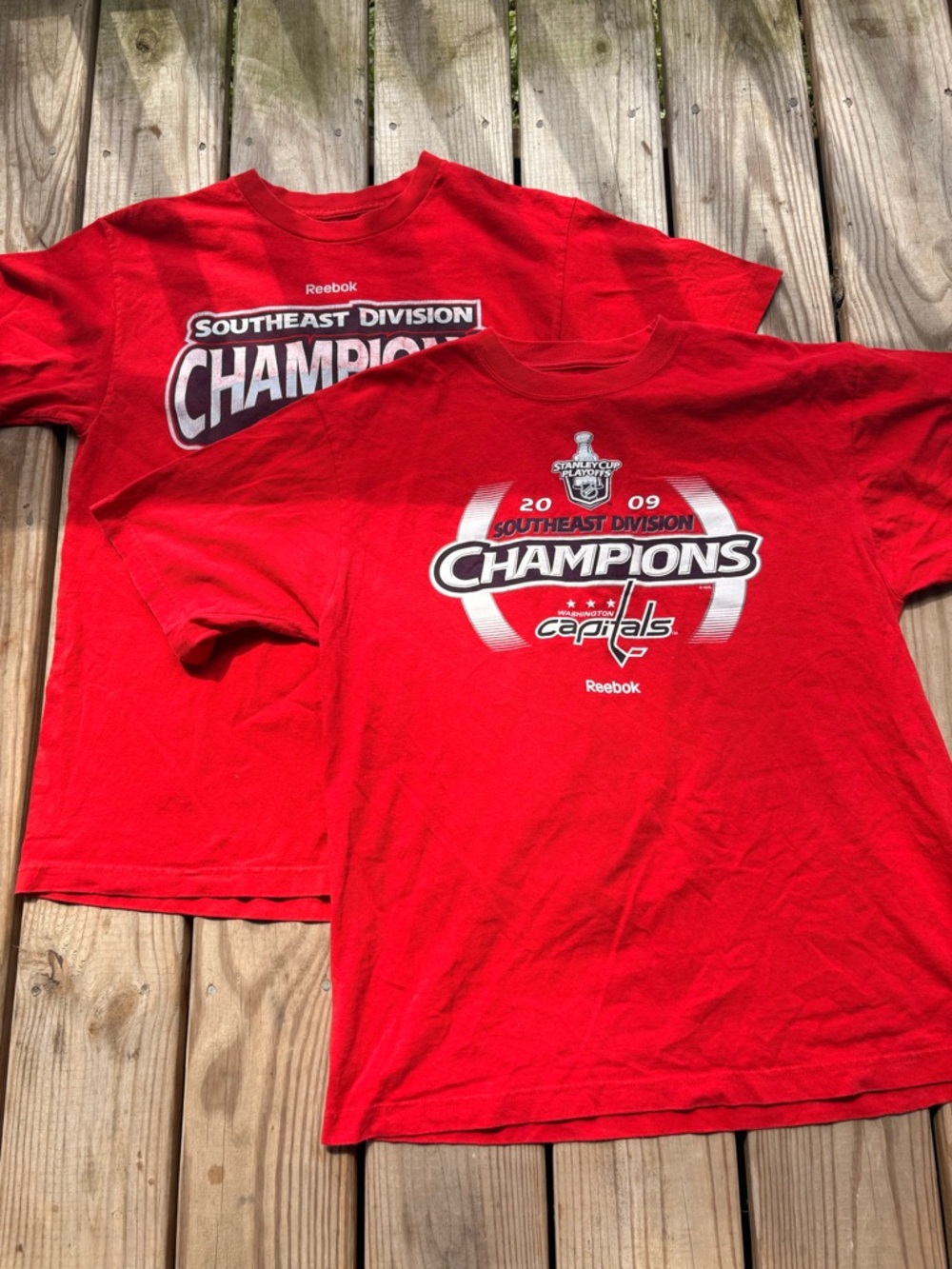 Reebok‎ Red Capitals "Champions" Short Sleeve Tees
